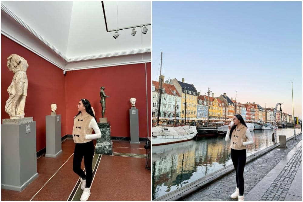 Lyodra saat jalan-jalan di Copenhagen