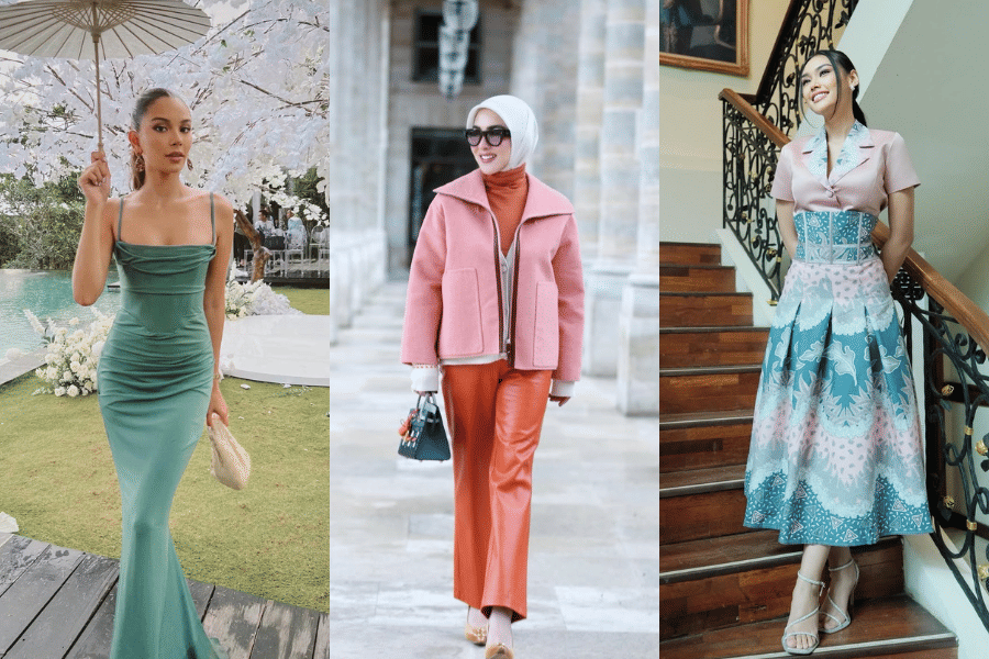 outfit elegan colorful