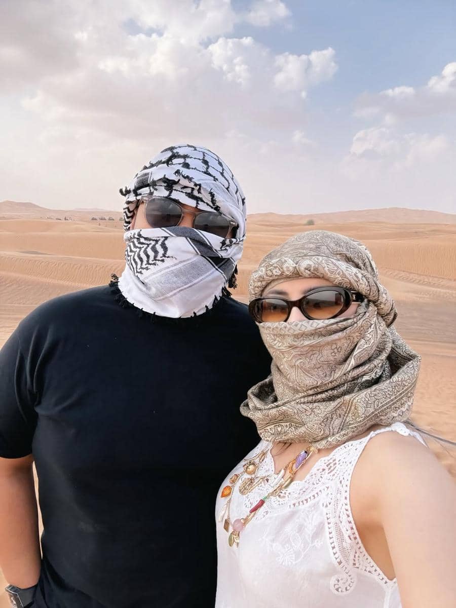 Keluarga Momo Eks Geisha Safari Desert di Dubai