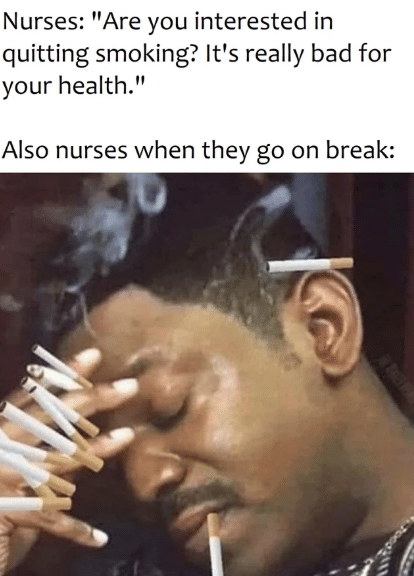 meme merokok karena stres