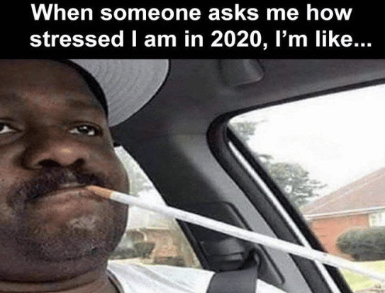 meme merokok karena stres