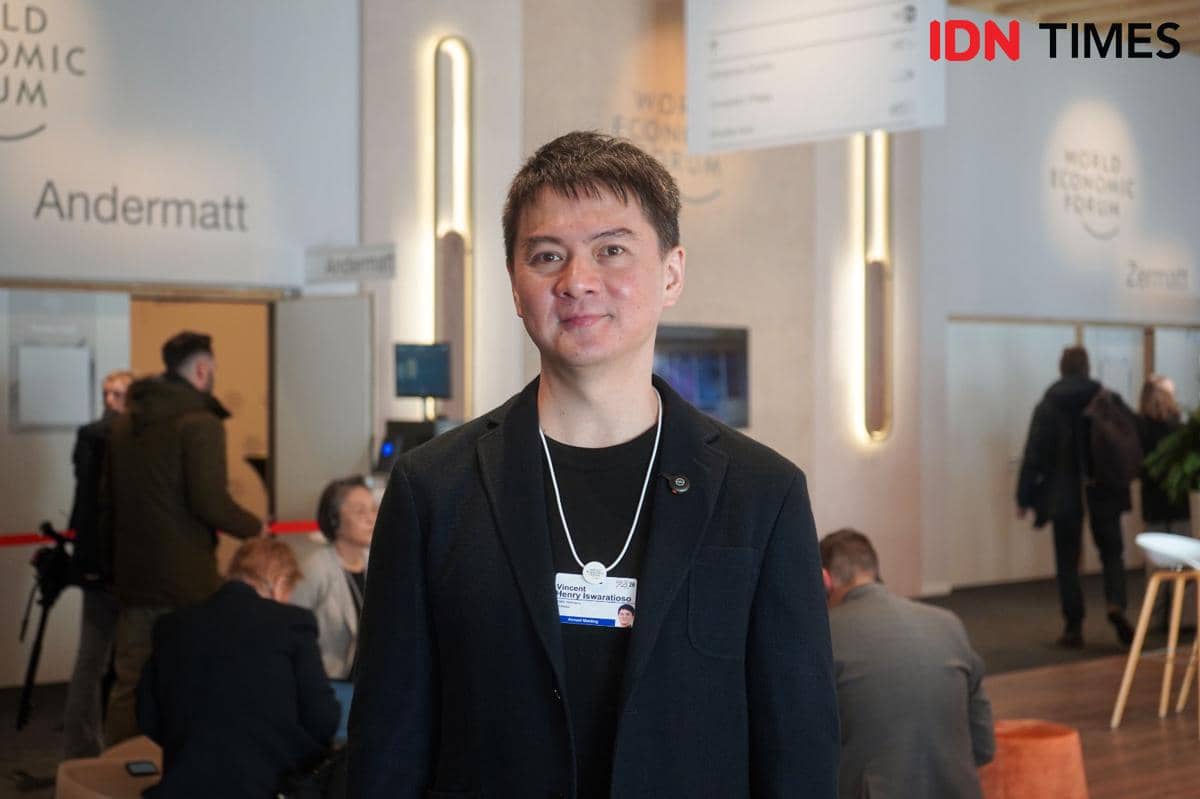 CEO & Co-Founder DANA, Vince Iswara dalam World Economic Forum 2026 di Davos, Swis