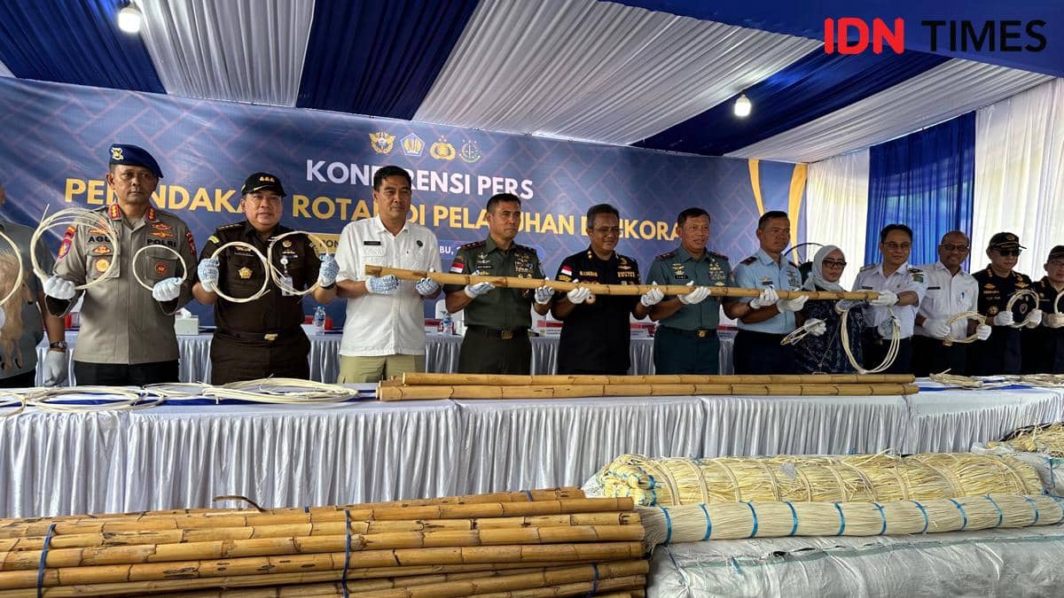 Bea Cukai Kalbagbar ungkap kasus eksportir ilegal rotan 58 ton. 