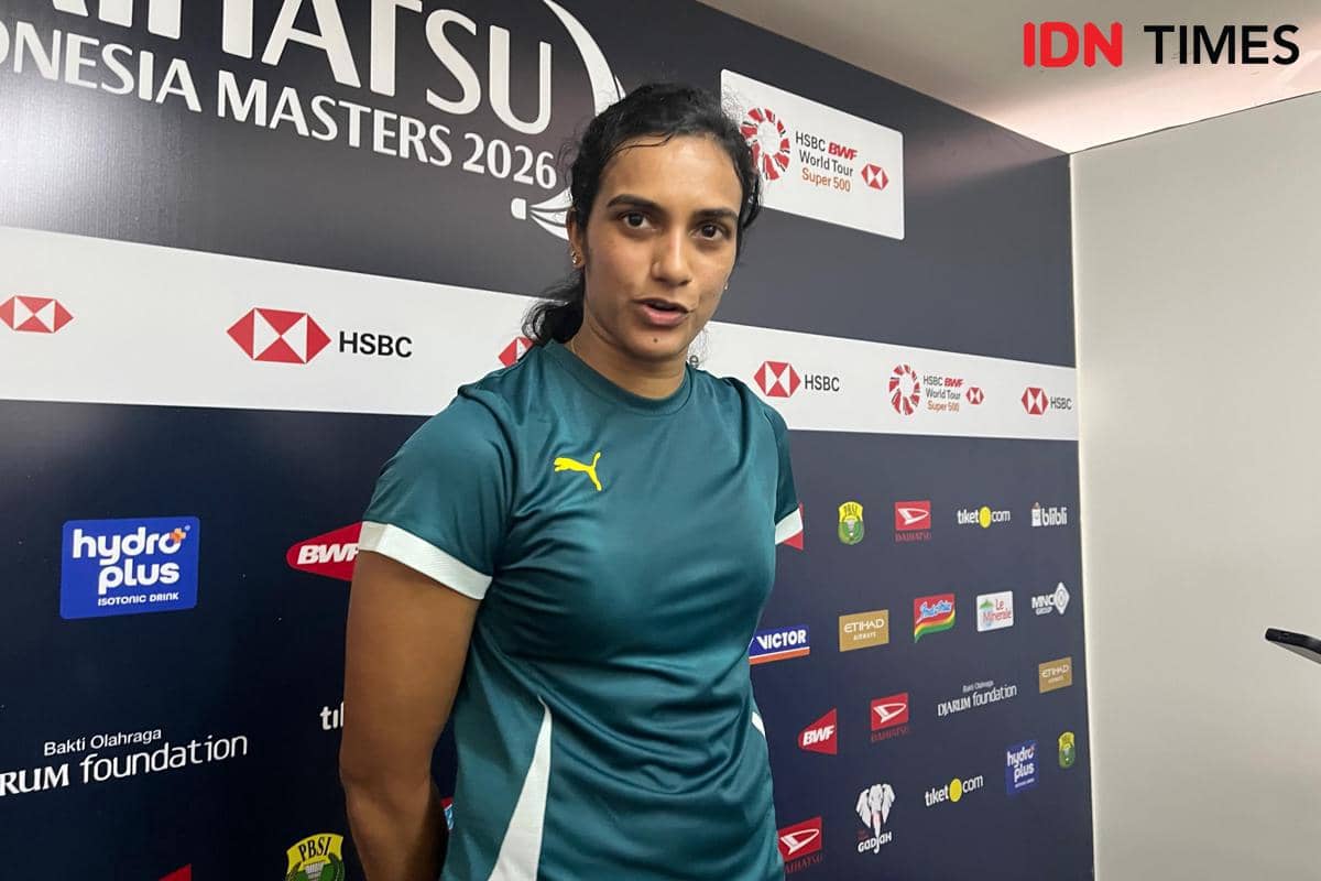 Tunggal putri India, Pusarla V. Sindhu memetik kemenangan di 32 besar Indonesia Masters 2026 