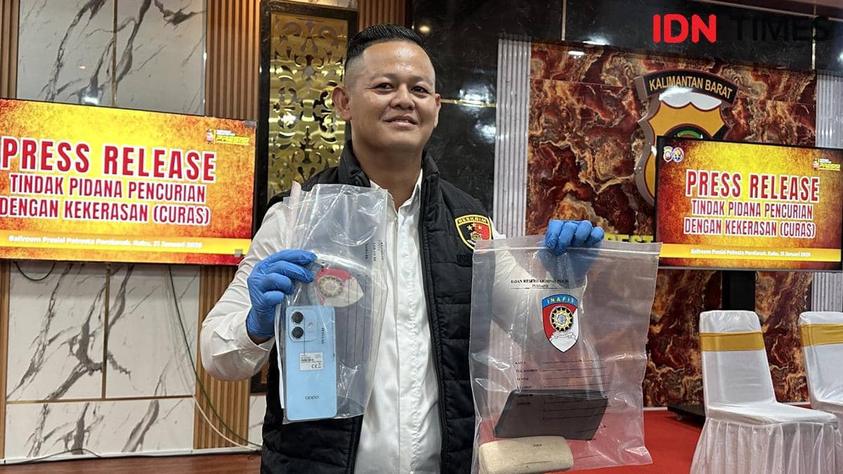 Barang bukti curas di Pontianak diamankan.