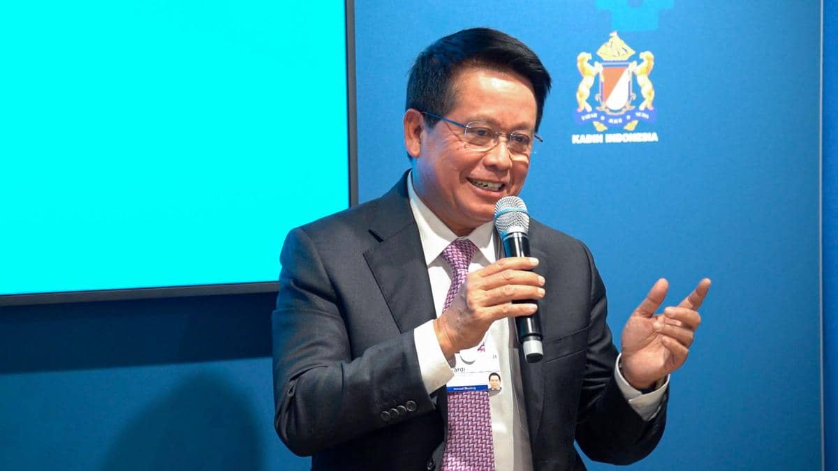 Group CEO, PT Bank Rakyat Indonesia​ (Persero) Tbk, Hery Gunardi, dalam salah satu sesi di Paviliun Indonesia, Davos, Swis