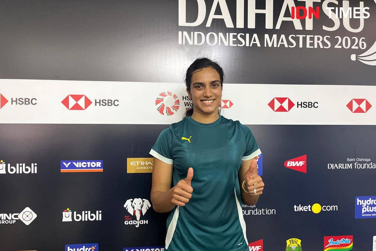 Tunggal putri India, Pusarla V. Sindhu memetik kemenangan di 32 besar Indonesia Masters 2026