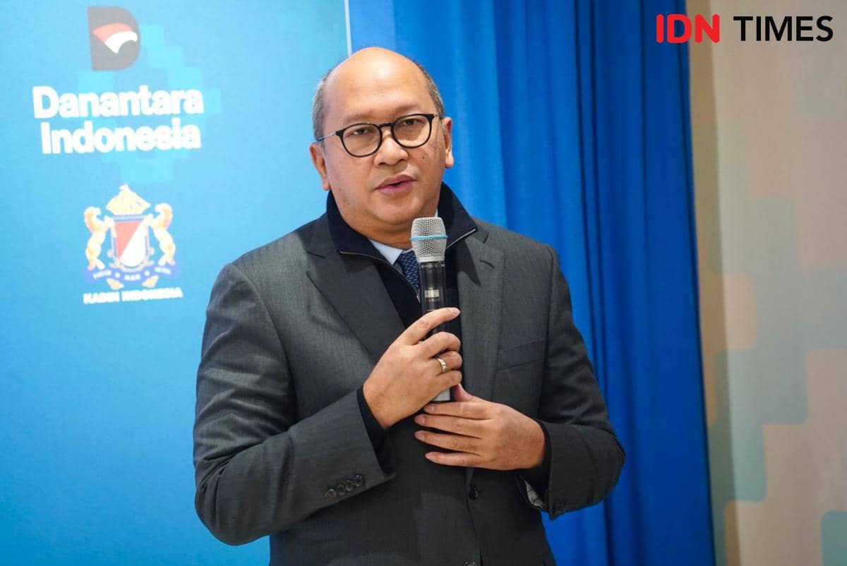 CEO Danantara Indonesia, Rosan Roeslani, pada cara opening ceremony Paviliun Indonesia di Davos, Swis