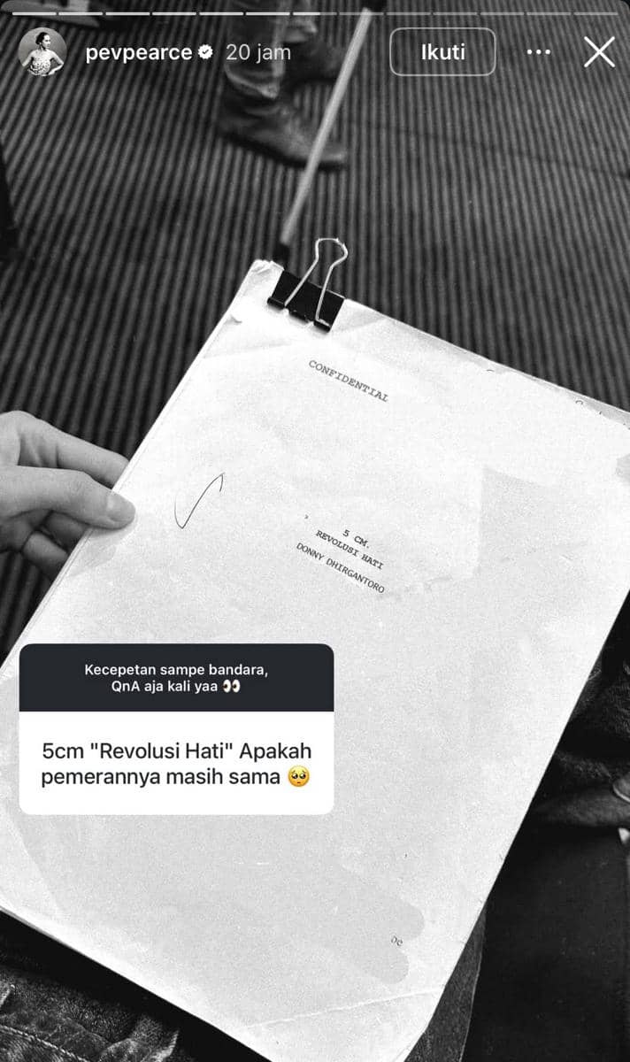 postingan Pevita Pearce