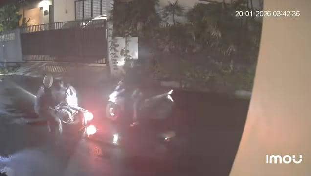 Rekaman CCTV saat pegawai SPPG dibegal. (Istimewa) 