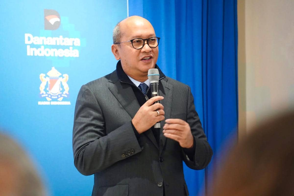 CEO Danantara Indonesia, Rosan Roeslani, pada cara opening ceremony Paviliun Indonesia di Davos, Swis