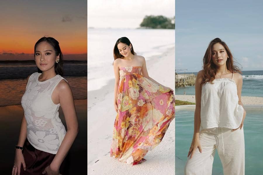 inspirasi outfit pantai ala Salshabilla Adriani 