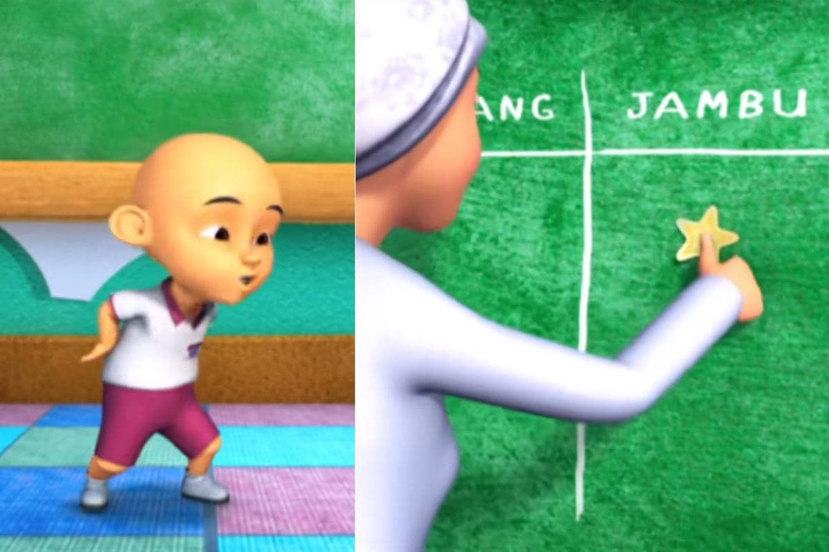 bermain tebak-tebakan nama hewan aktivitas di sekolah upin ipin