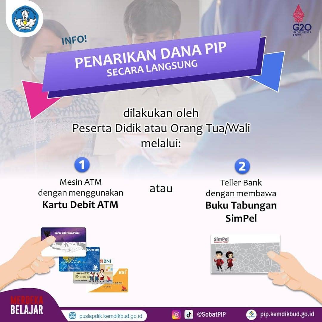 cara penarikan PIP 