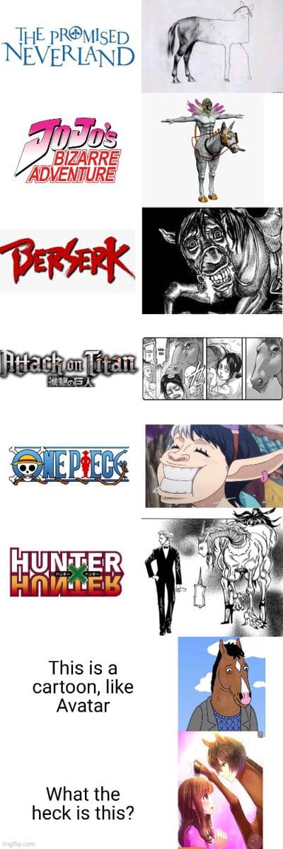 meme anime tentang kuda