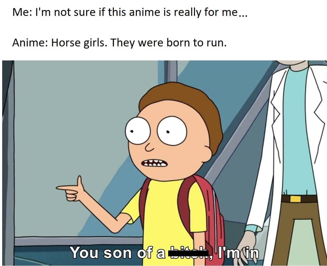 meme anime tentang kuda