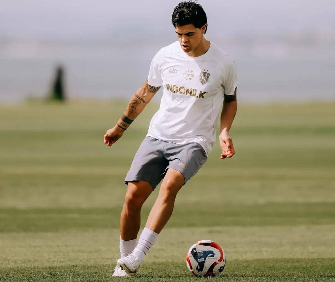 Diego Campos saat mengikuti sesi latihan bersama Bali United. 