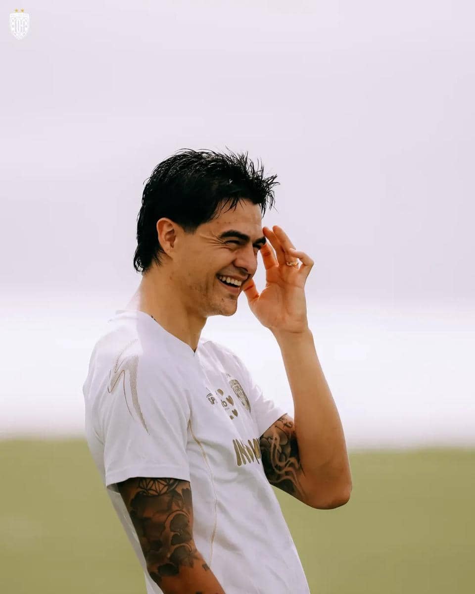 Diego Campos saat mengikuti sesi latihan bersama Bali United.