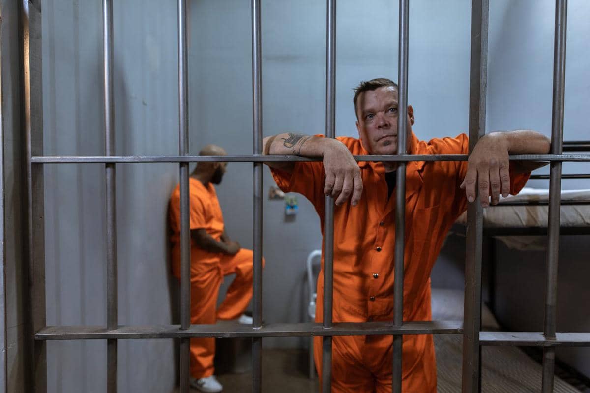 Orang sedang berada di penjara.