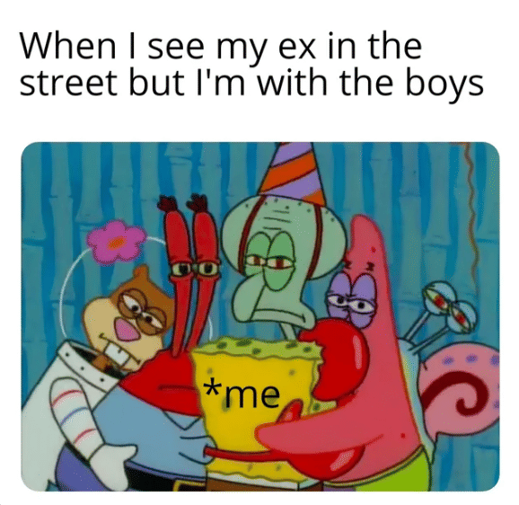 meme SpongeBob tentang mantan