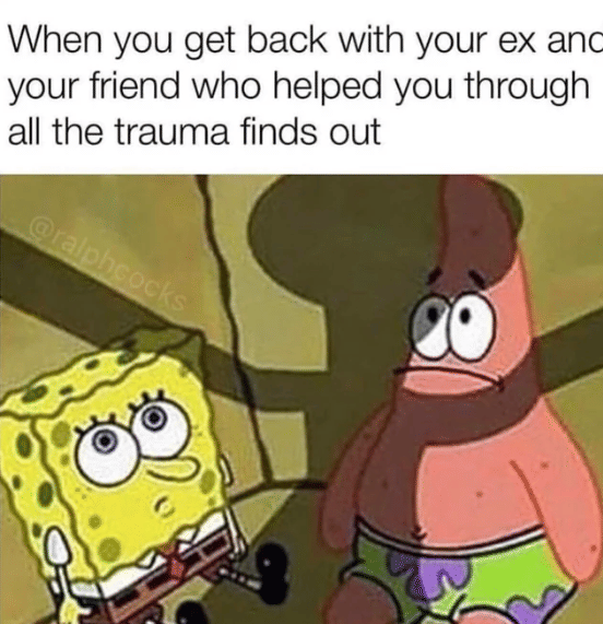 meme SpongeBob tentang mantan