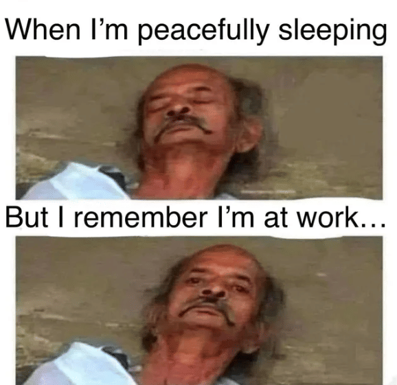 meme ngantuk pas kerja