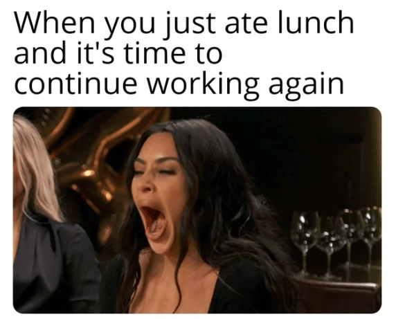 meme ngantuk pas kerja