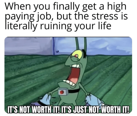 meme pekerjaan dengan tekanan tinggi