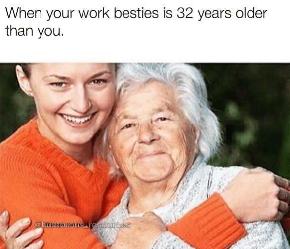 meme teman kerja beda umur 