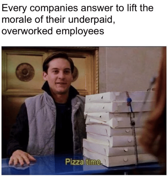 meme kerja dibayar di bawah standar