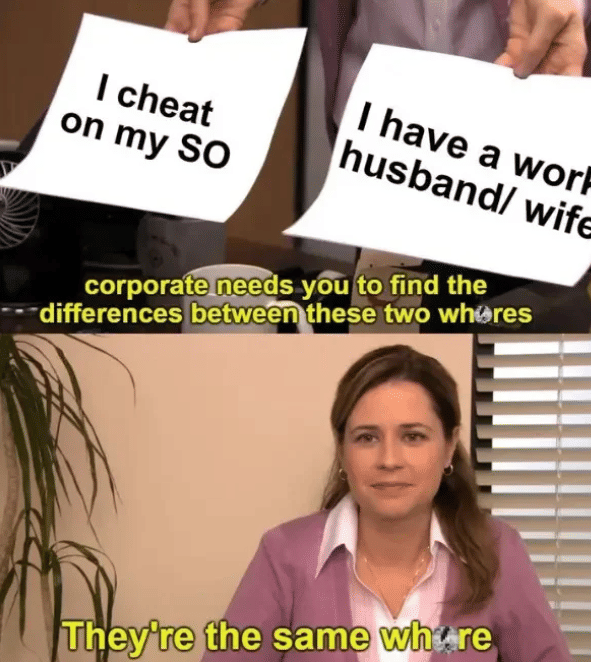 meme selingkuh di tempat kerja