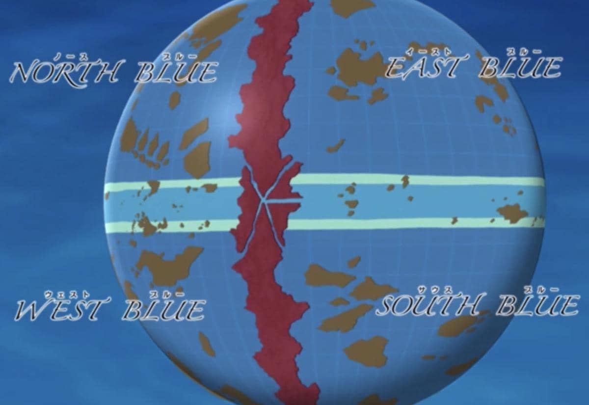 peta dunia One Piece