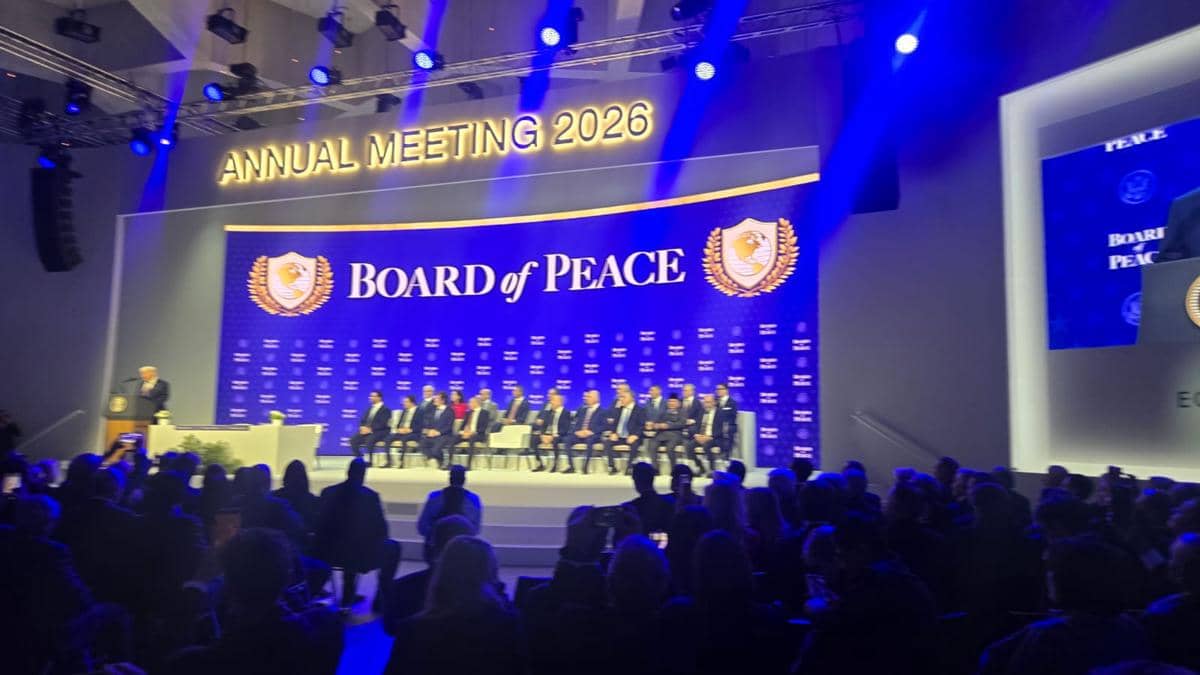 Sesi Board of Peace, di World Economic Forum (WEF) 2026, dibuka oleh Presiden Amerika Serikat (AS) Donald Trump.