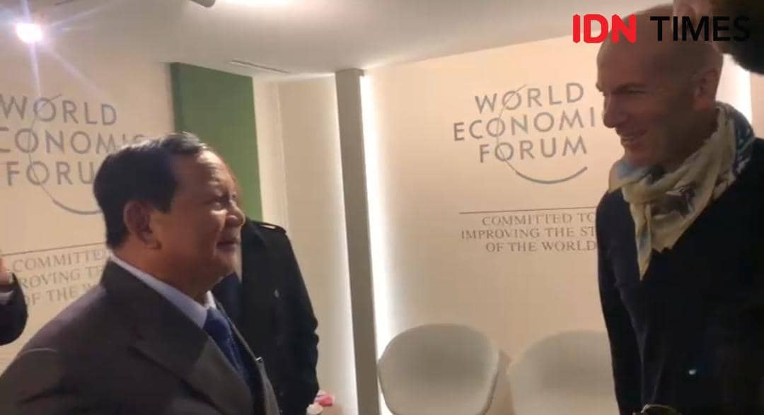 Prabowo Subianto jumpa Zinedine Zidan