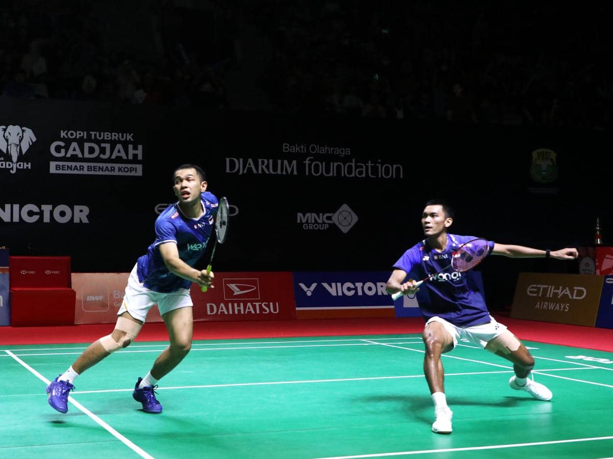Fajar Alfian/Muhammad Shohibul Fikri memenangkan perang saudara menuju perempat final Indonesia Masters 2026