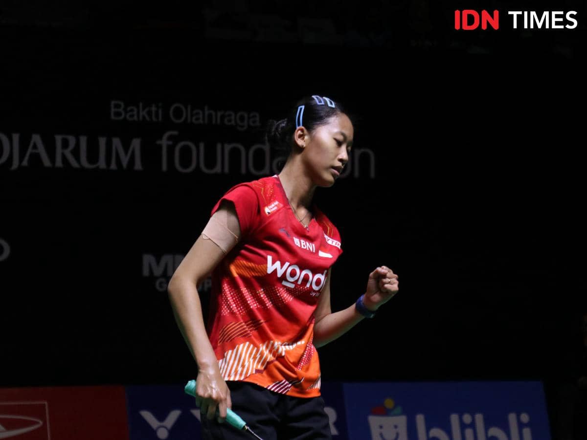 Putri Kusuma Wardani (Putri KW) kandas di 16 besar Indonesia Masters 2026. 