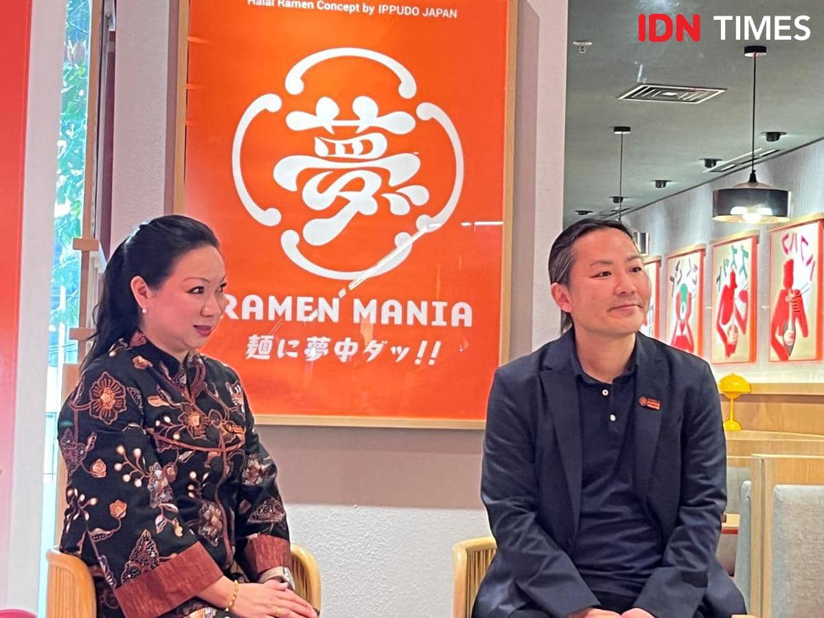 Potret pembukaan Ramen Mania di Lippo Mall Nusantara, Jakarta Selatan