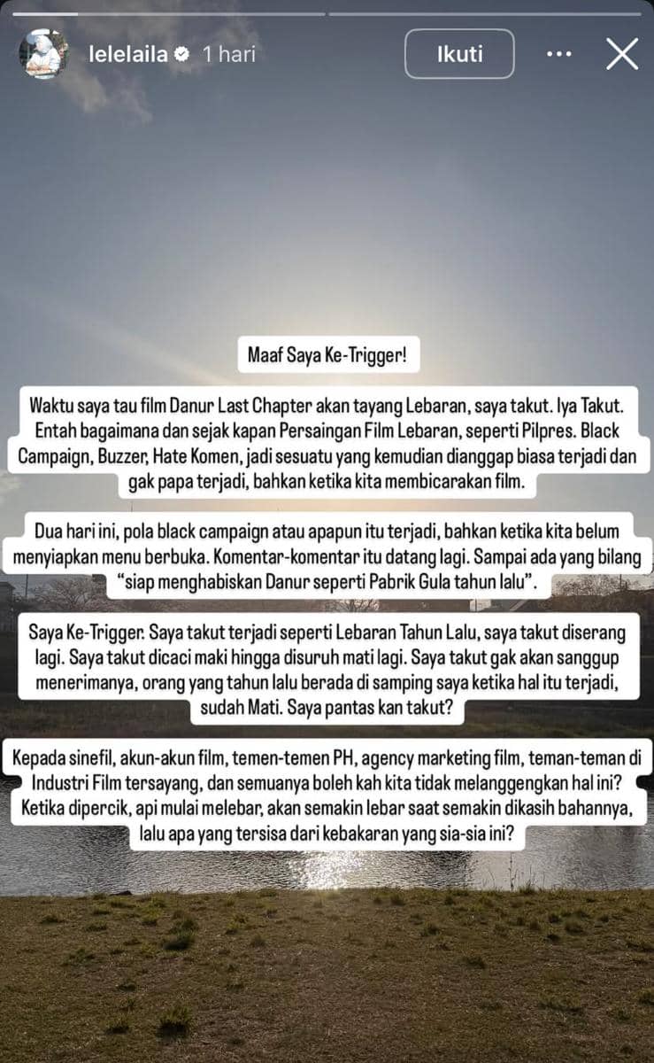 postingan Lele Laila 