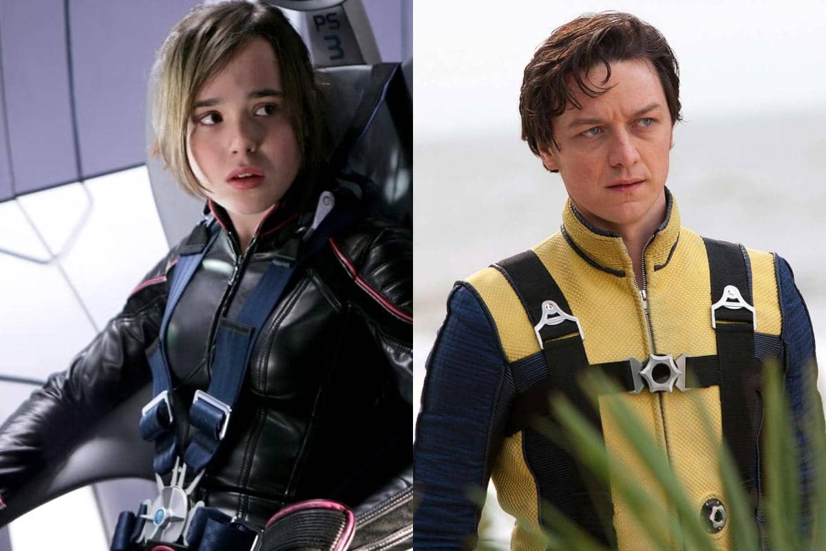 Elliot Page dan James McAvoy di film-film X-Men 