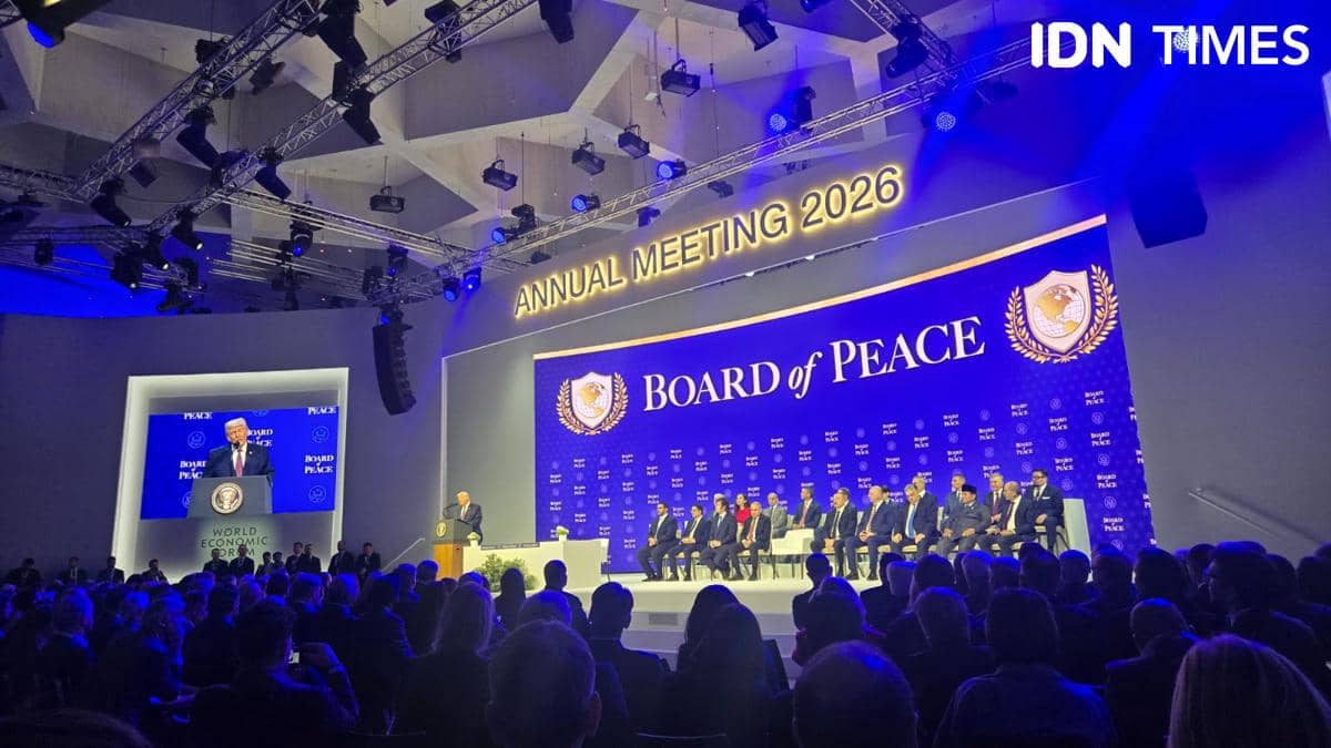 Sesi Board of Peace, di World Economic Forum (WEF) 2026, dibuka oleh Presiden Amerika Serikat (AS) Donald Trump.