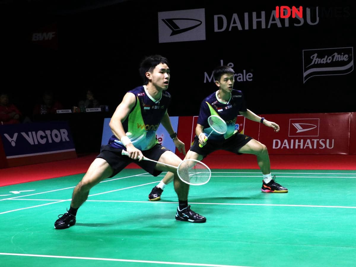 Raymond/Joaquin saat tampil di Indonesia Masters 2026