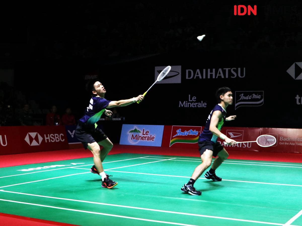 Raymond/Joaquin saat tampil di Indonesia Masters 2026