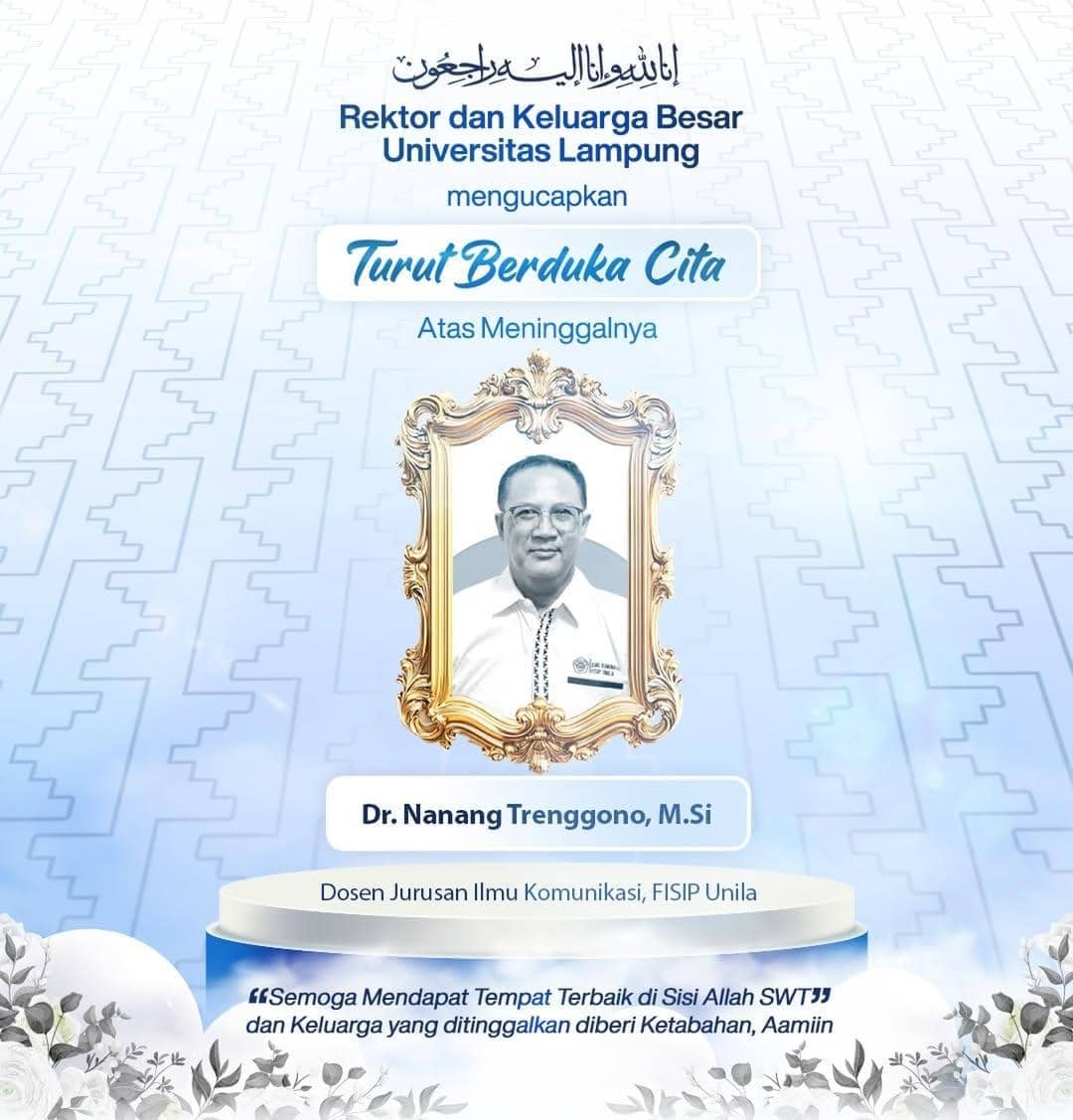 Dosen Unila Nanang Trenggono