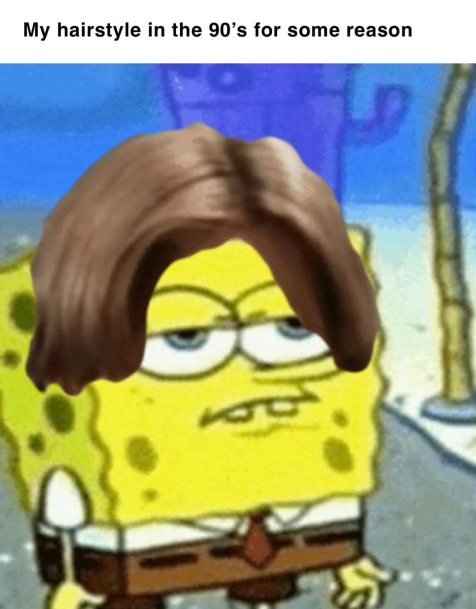 meme SpongeBob tentang rambut