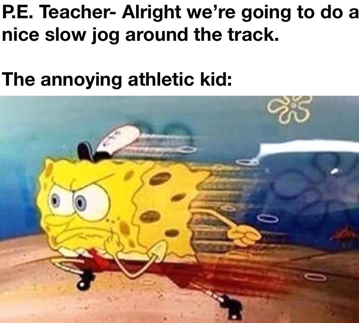 meme SpongeBob tentang teman sekelas