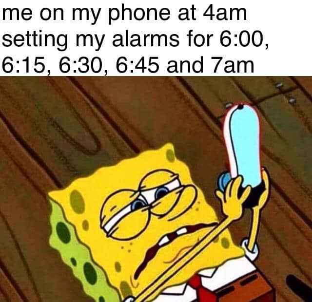 meme kartun tentang alarm