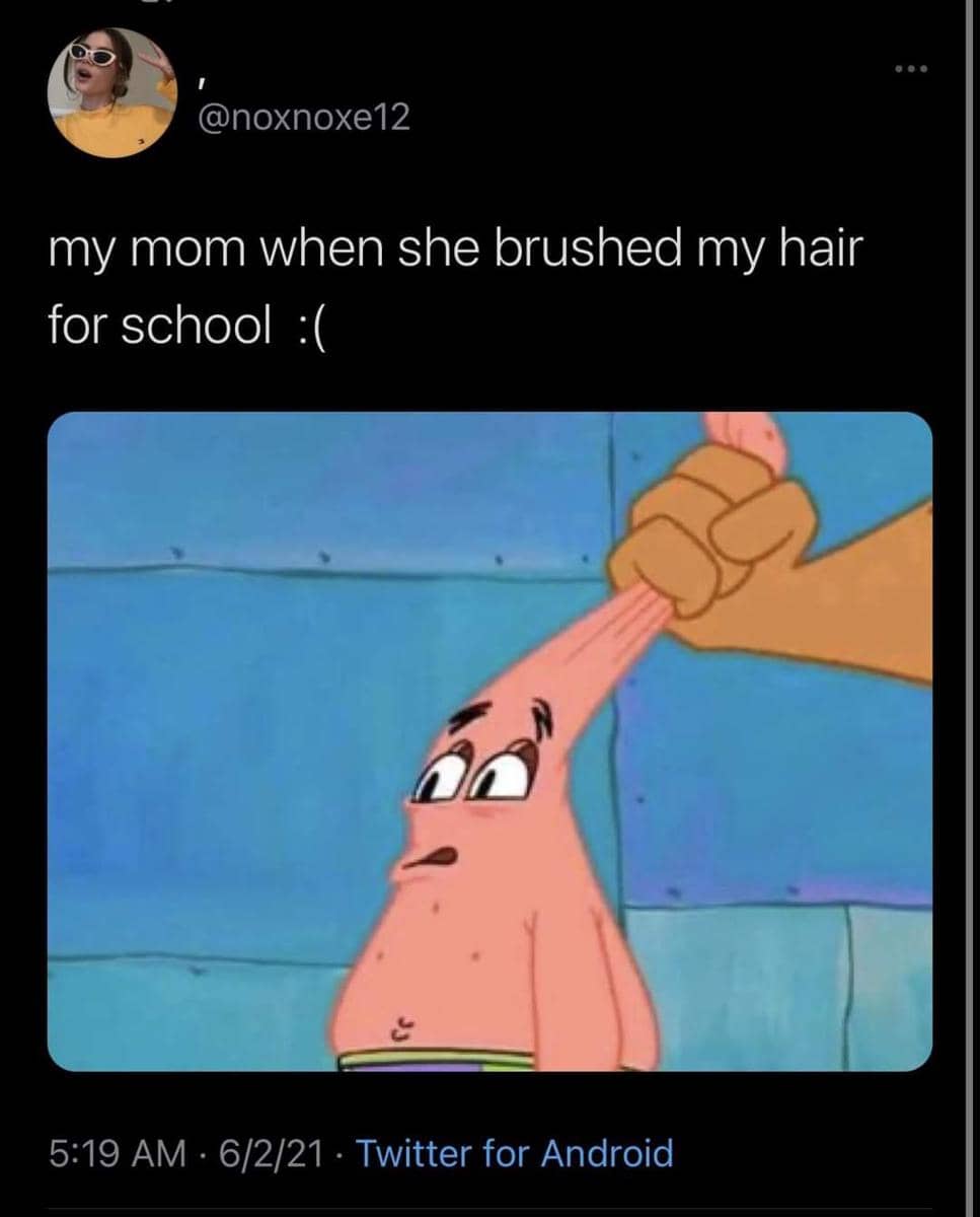 meme SpongeBob tentang rambut