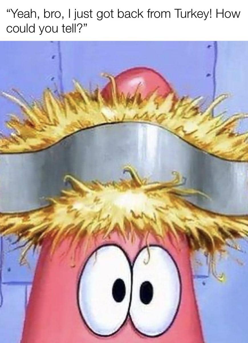 meme SpongeBob tentang rambut