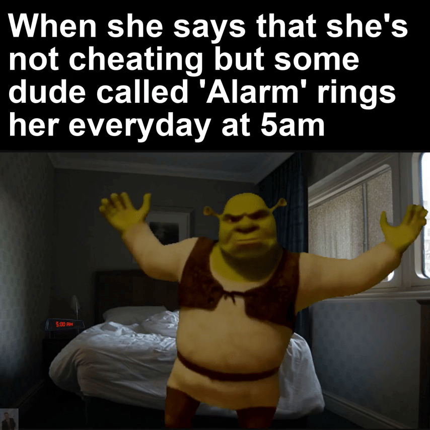 meme kartun tentang alarm