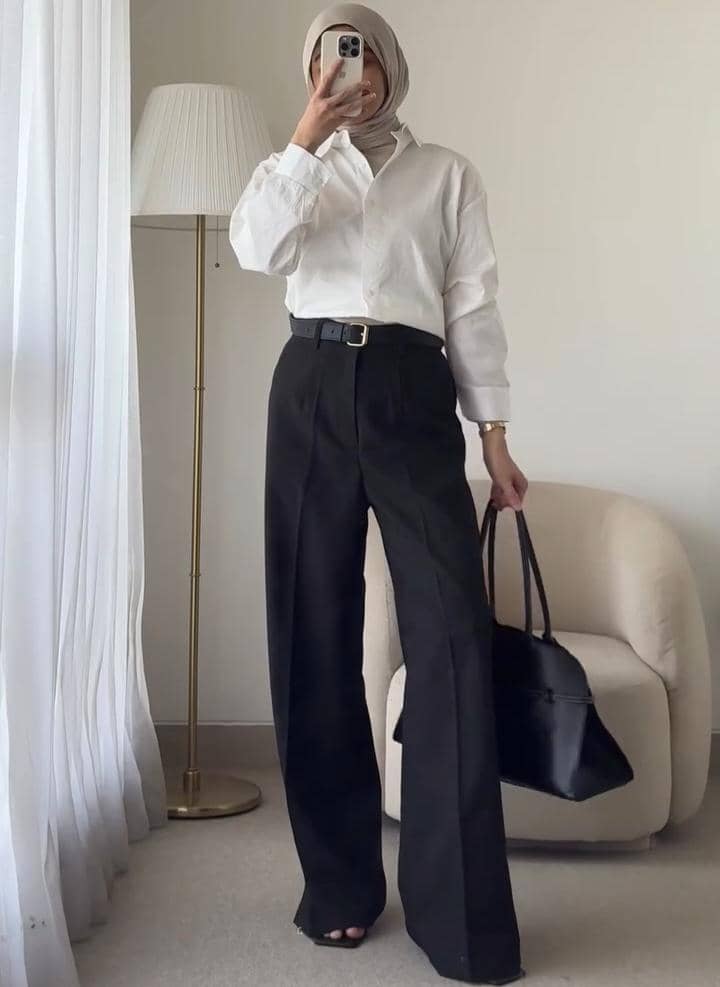 referensi gaya clean outfit ala Pamela Agatha